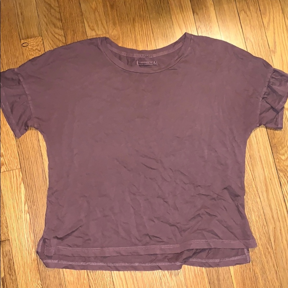 Purple Ruffle Sleeve Top